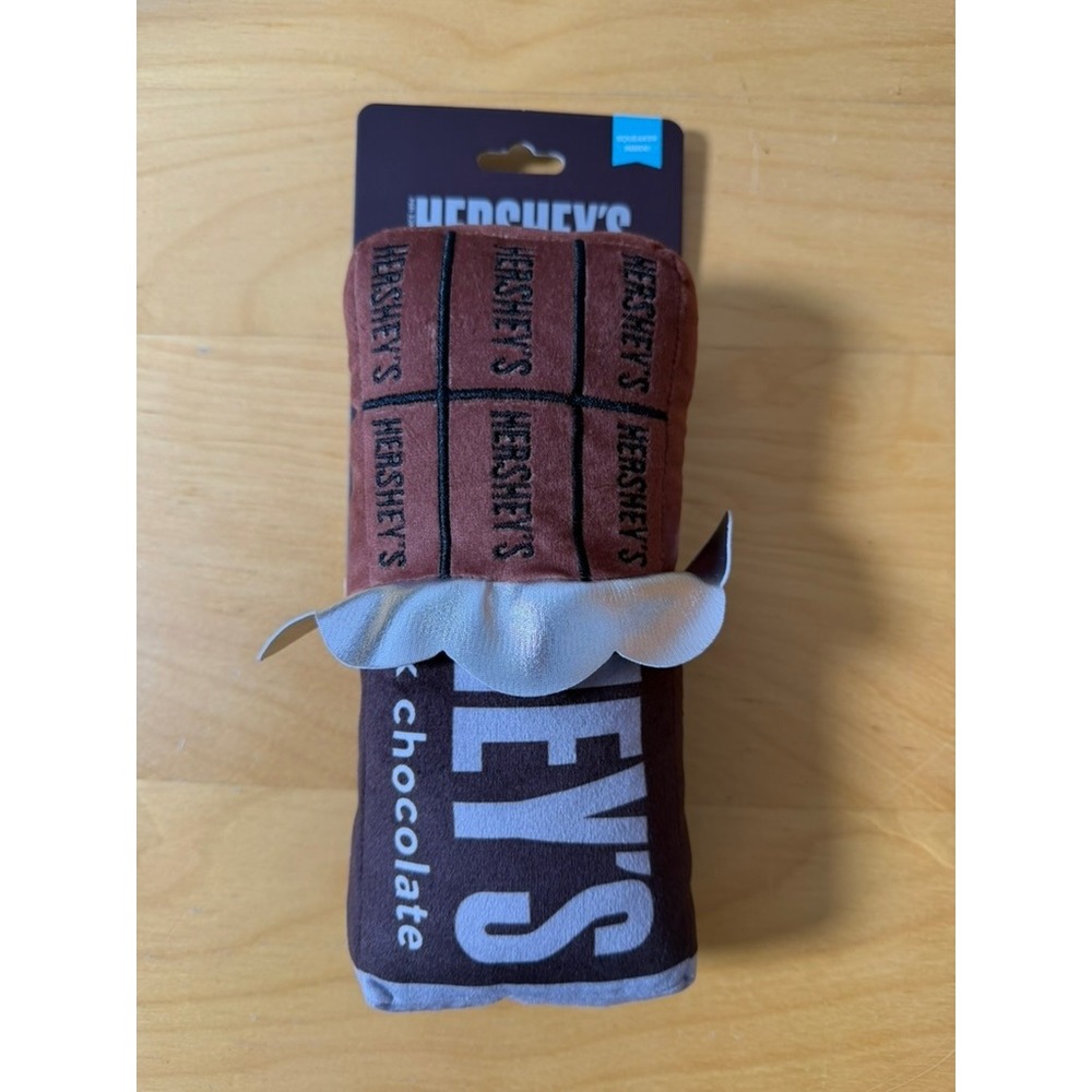 Hershey's Milk Chocolate Bar Plush Squeaky Dog Toy G Mason Group NWT